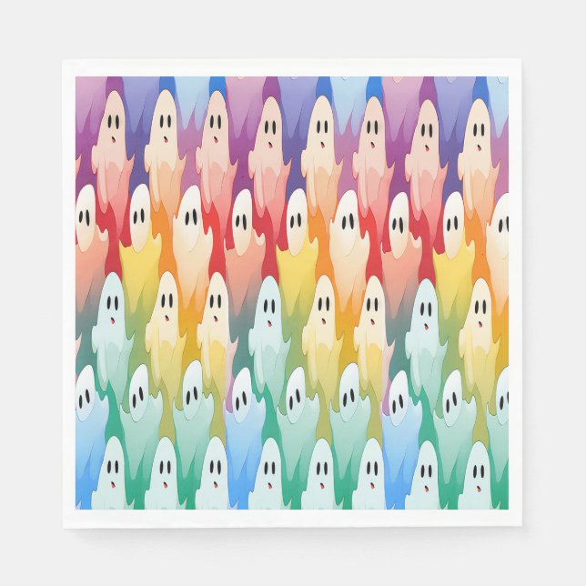 Rainbow Ghosts Napkins (Front)