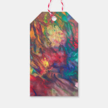 Rainbow Gift Tag Colorful Party Groovy Present Tag