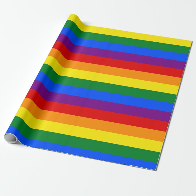 Rainbow Gift Wrapping Paper (Unrolled)