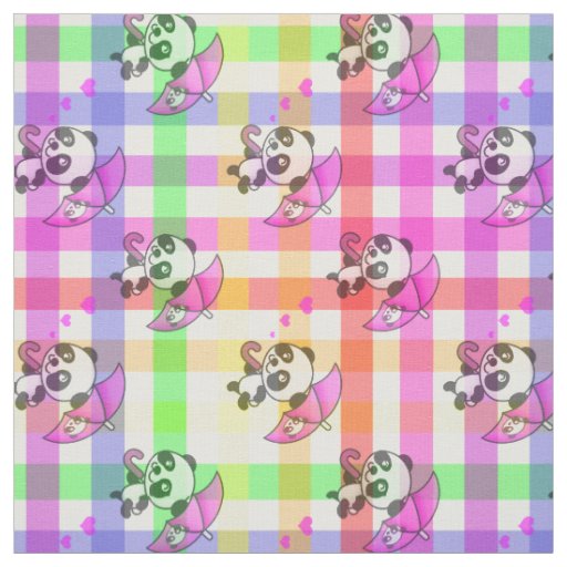 Rainbow Gingham Fabric