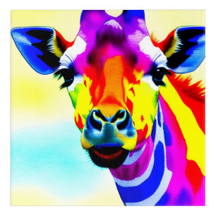 Rainbow Giraffe Acrylic Wall Art