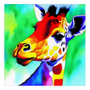Rainbow Giraffe Acrylic Wall Art