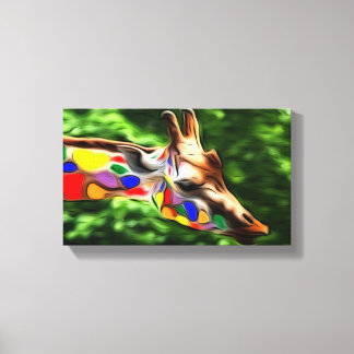 Rainbow Giraffe Canvas Print