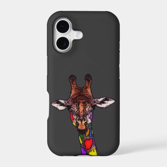 Rainbow Giraffe Iphone Case (Back)