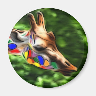 Rainbow Giraffe Magnet