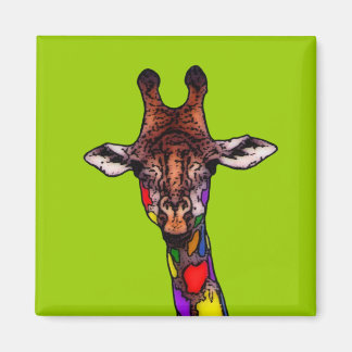 Rainbow Giraffe Magnet