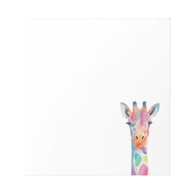 Rainbow Giraffe Notepad (Front)