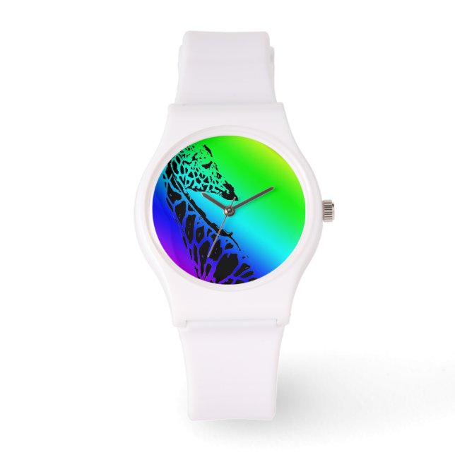 Rainbow Giraffe - Sporty Watch (Front)