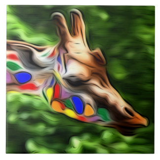 Rainbow Giraffe Tile