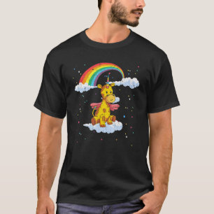 Rainbow Girafficorn Fantasy Africa Animal Giraffe  T-Shirt