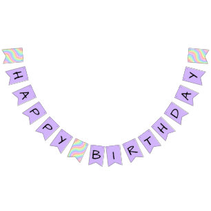 Rainbow Girl 4th Birthday Happy Birthday Bunting Flags