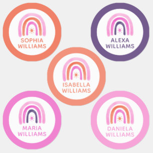Rainbow Girl 5 Names Clothing Labels 