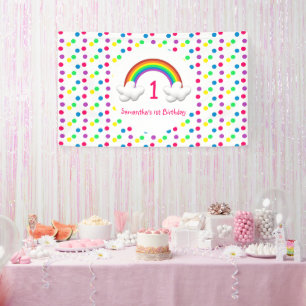 Rainbow Girl Any Age Birthday Banner