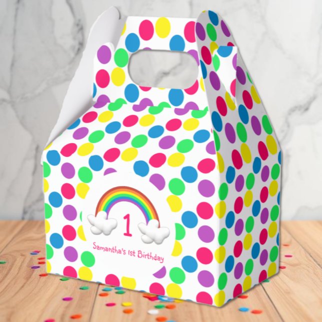 Rainbow Girl Any Age Birthday Favor Boxes (Creator Uploaded)