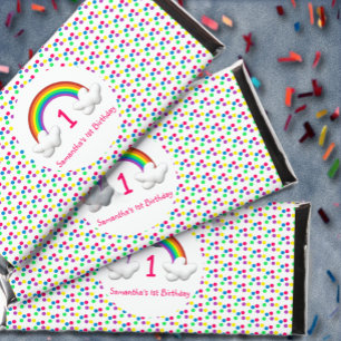 Rainbow Girl Any Age Birthday Hershey Bar Favors