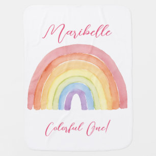 Rainbow Girl Baby Blanket