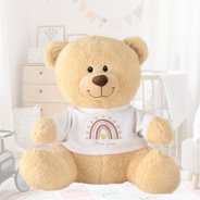 Rainbow Girl Baby Name Stats Boho Teddy Bear at Zazzle