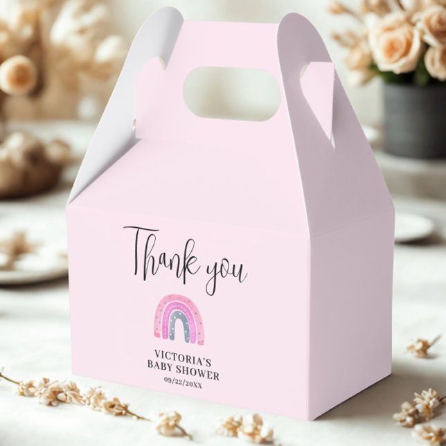  Rainbow Girl Baby Shower Favor Boxes (Creator Uploaded)