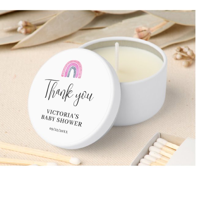  Rainbow Girl Baby Shower Mini Candle Favors (Creator Uploaded)