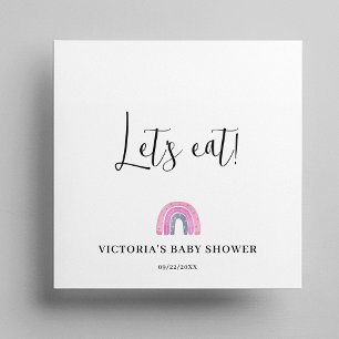  Rainbow Girl Baby Shower Napkins