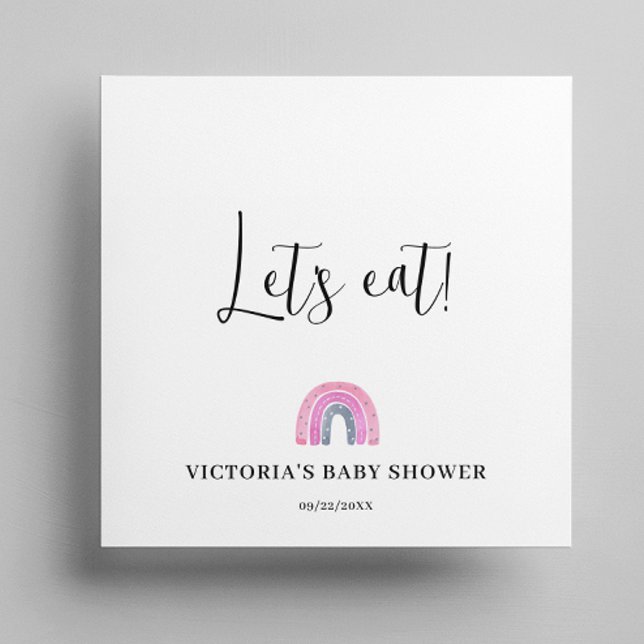  Rainbow Girl Baby Shower Napkins (Creator Uploaded)