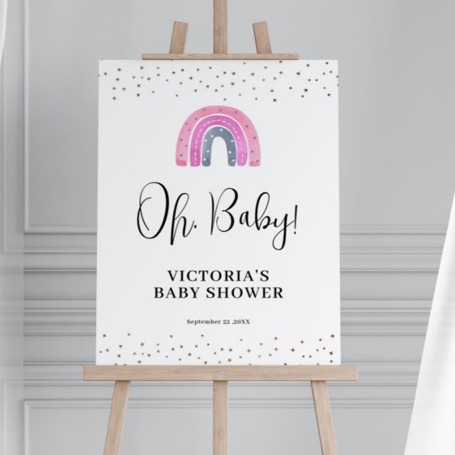 Rainbow Girl Baby Shower Welcome Foam Board (Creator Uploaded)