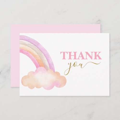  Rainbow Girl thank you Note Card
