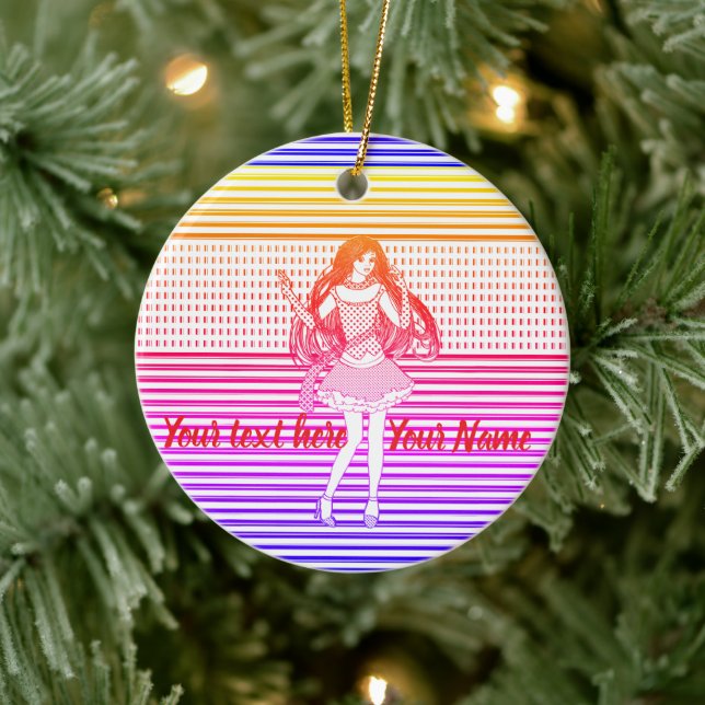 Rainbow girlfriend ceramic ornament (Tree)