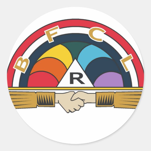 rainbow girls classic round sticker (Front)