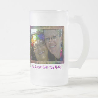 Rainbow Girls Frosted Glass Beer Mug