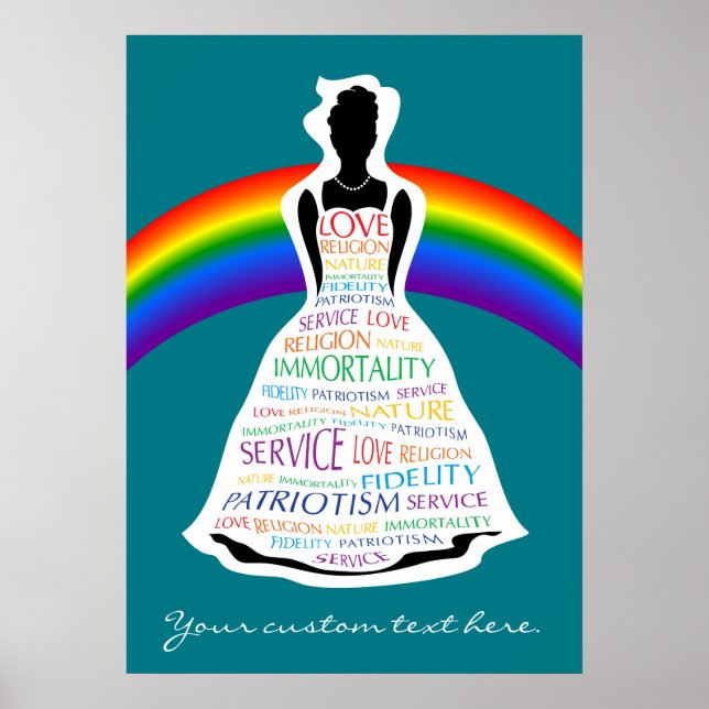 Rainbow Girls, Masonic Custom Poster Wall Art Gift (Front)