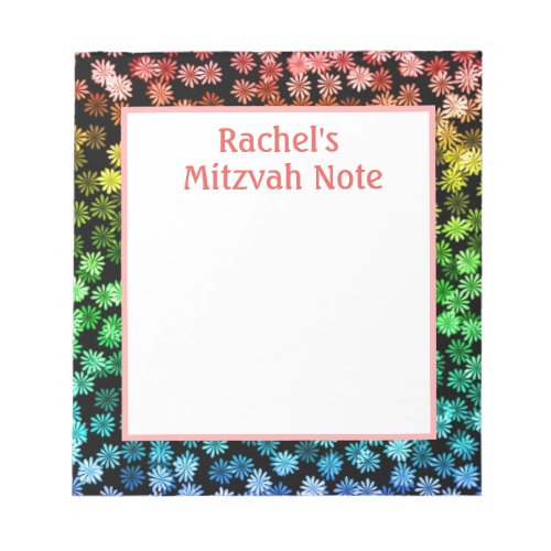Rainbow Girls Mitzvah Notes Notepad