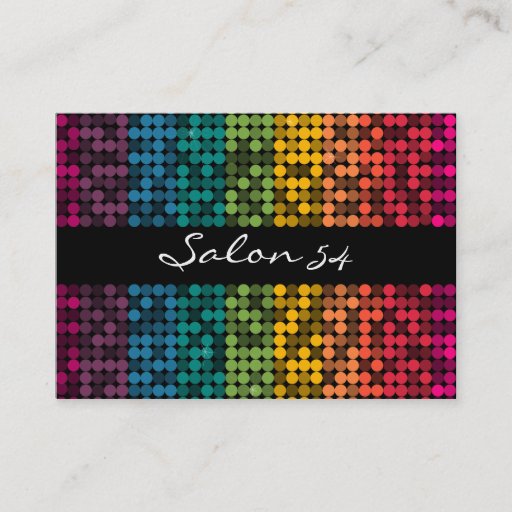 Customizable Rainbow Glam Business Card