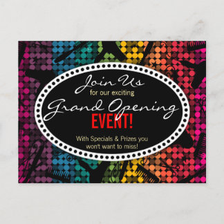 Rainbow Glam Custom Hair Salon Event Postcard