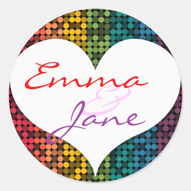 Rainbow Glam Love Sticker (Front)
