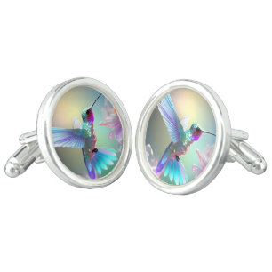 Rainbow Glass Hummingbird, Cufflinks