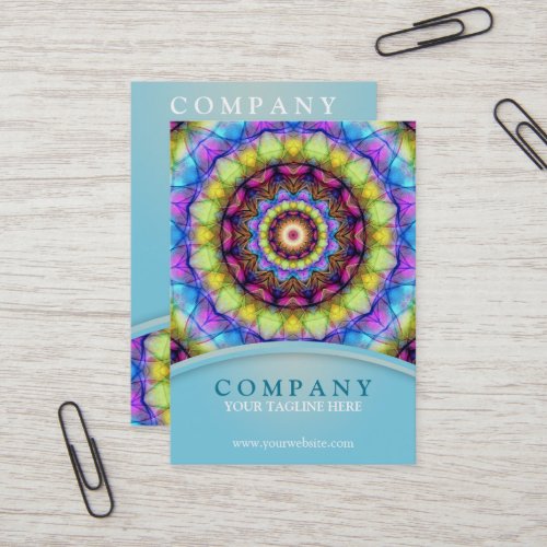 Rainbow Glass Mandala _ chubby Business Card