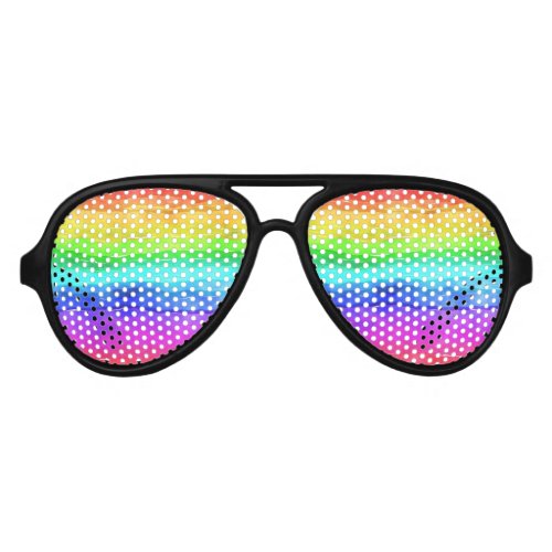 RAINBOW GLASSES_  COLORFUL RAINBOW AVIATOR SUNGLASSES