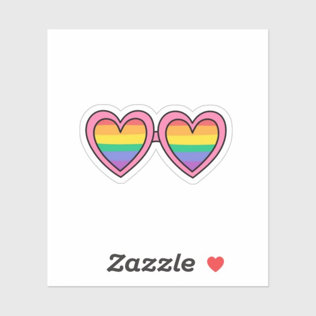 Rainbow Glasses Sticker (Sheet)