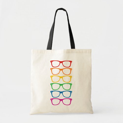 Rainbow Glasses Tote Bag