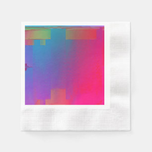 rainbow glitch napkins