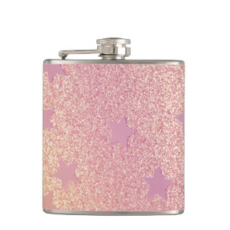 Rainbow Glitter and Stars Flask
