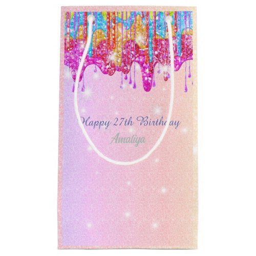 Rainbow glitter_bright color sparkle for birthday  small gift bag