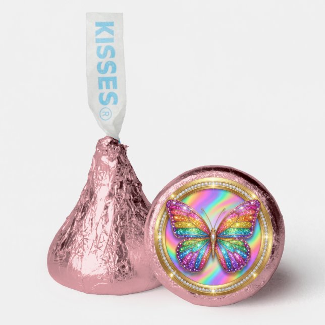 Rainbow Glitter Butterfly  Hershey®'s Kisses® (Front)