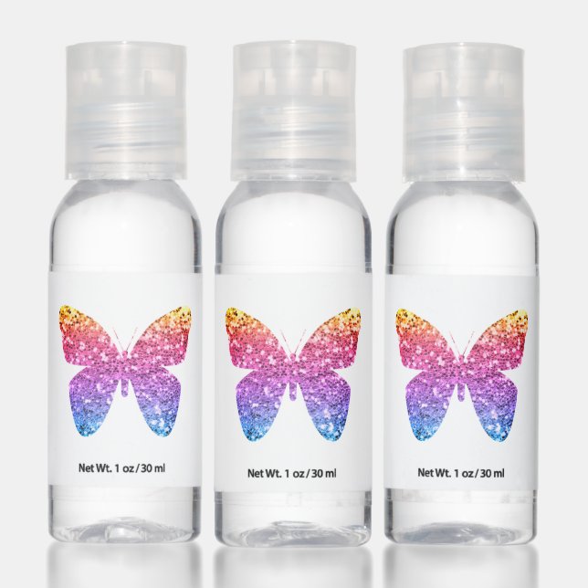Rainbow Glitter Butterly Hand Sanitizer (Set)