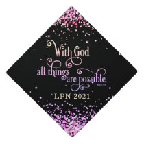 Bible Verses For Graduation Cap Rainbow Glitter Christian Bible Verse Isaiah 40 Graduation Cap Topper |  Zazzle.com