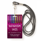 Rainbow Glitter Crayons Teacher Bathroom Hall Pass