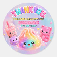 Rainbow Glitter Dumpling Squishies Birthday Party