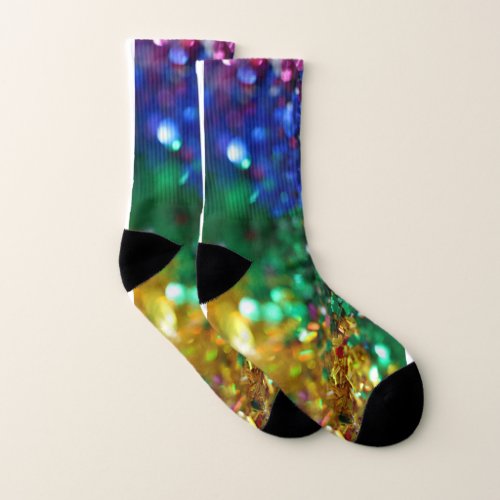 Rainbow Glitter Gay Pride Socks