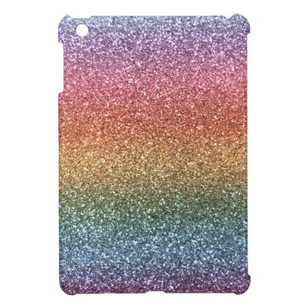 Rainbow Glitter Ipad Mini Case